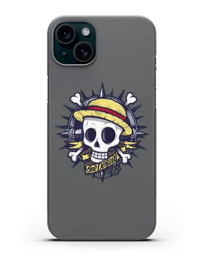 Чехол аниме Ванпис (One Piece) Эскиз тату силиконовый для iPhone 15 Plus