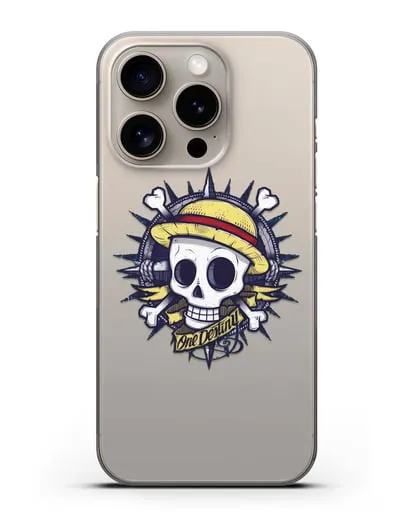 Чехол аниме Ванпис (One Piece) Эскиз тату силиконовый для iPhone 15 Pro