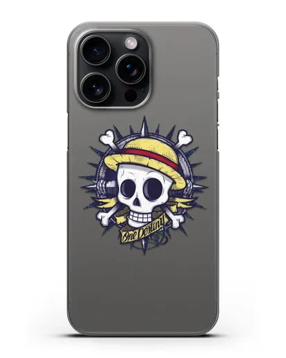 Чехол аниме Ванпис (One Piece) Эскиз тату силиконовый для iPhone 15 Pro Max