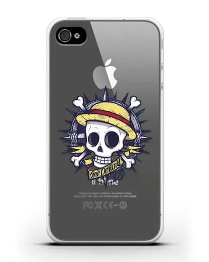 Чехол аниме Ванпис (One Piece) Эскиз тату силиконовый для iPhone 4/4s