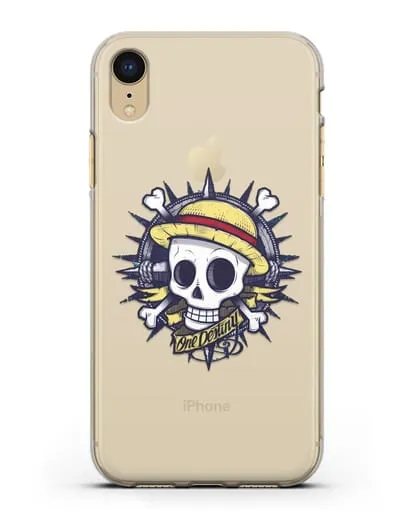 Чехол аниме Ванпис (One Piece) Эскиз тату силиконовый для iPhone XR