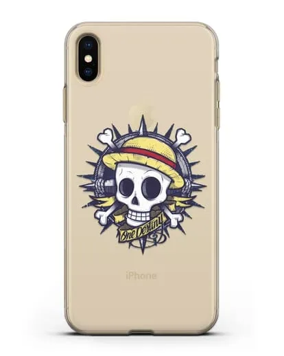 Чехол аниме Ванпис (One Piece) Эскиз тату силиконовый для iPhone XS Max