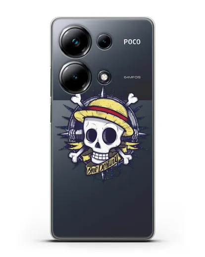 Чехол аниме Ванпис (One Piece) Эскиз тату силиконовый для Xiaomi Poco M6 Pro