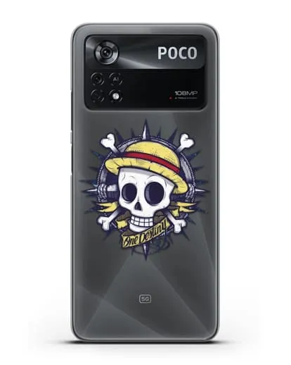 Чехол аниме Ванпис (One Piece) Эскиз тату силиконовый для Xiaomi Poco X4 Pro