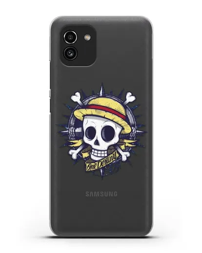 Чехол аниме Ванпис (One Piece) Эскиз тату силиконовый для Samsung Galaxy A03 [SM-A035]