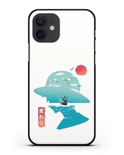 Чехол аниме Ванпис (One Piece) силуэт Луффи силиконовый для iPhone 12