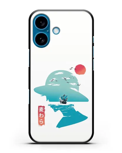 Чехол аниме Ванпис (One Piece) силуэт Луффи силиконовый для iPhone 16