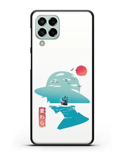 Чехол аниме Ванпис (One Piece) силуэт Луффи силиконовый для Samsung Galaxy M53 [SM-M536]