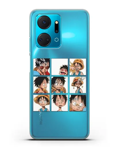 Чехол аниме Ванпис (One Piece) Луффи силиконовый для Honor X7a Plus