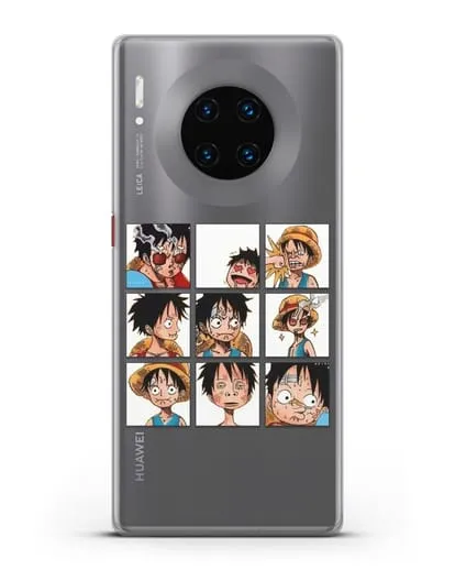 Чехол аниме Ванпис (One Piece) Луффи силиконовый для Huawei Mate 30 Pro