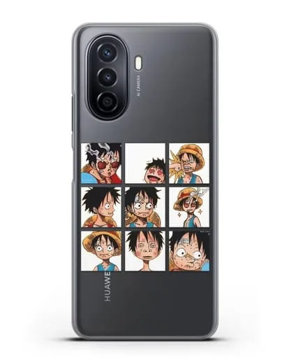 Чехол аниме Ванпис (One Piece) Луффи силиконовый для Huawei Nova Y70