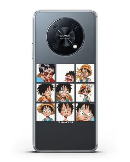 Чехол аниме Ванпис (One Piece) Луффи силиконовый для Huawei Nova Y90