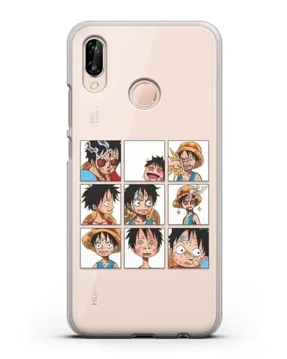 Чехол аниме Ванпис (One Piece) Луффи силиконовый для Huawei P20 Lite