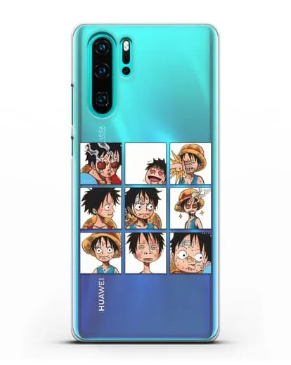 Чехол аниме Ванпис (One Piece) Луффи силиконовый для Huawei P30 Pro