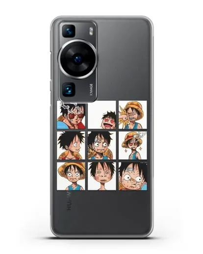Чехол аниме Ванпис (One Piece) Луффи силиконовый для Huawei P60