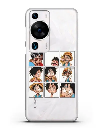 Чехол аниме Ванпис (One Piece) Луффи силиконовый для Huawei P60 Pro