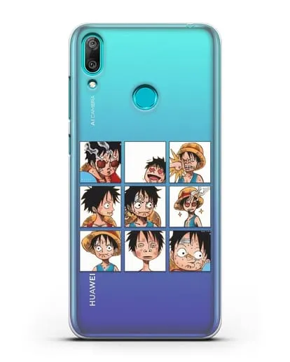 Чехол аниме Ванпис (One Piece) Луффи силиконовый для Huawei Y7 2019