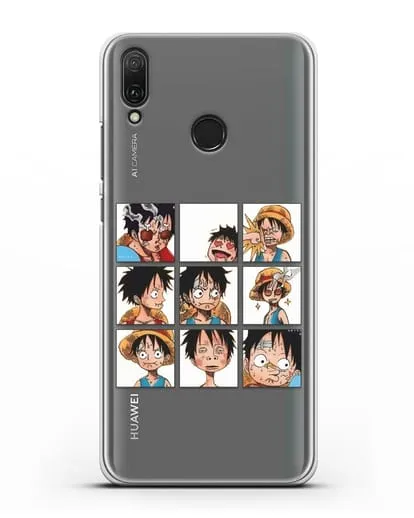 Чехол аниме Ванпис (One Piece) Луффи силиконовый для Huawei Y9 2019