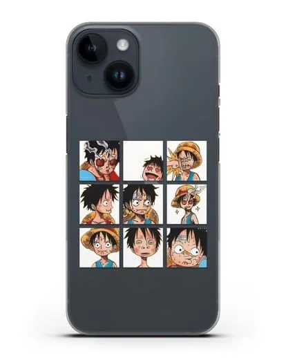 Чехол аниме Ванпис (One Piece) Луффи силиконовый для iPhone 14