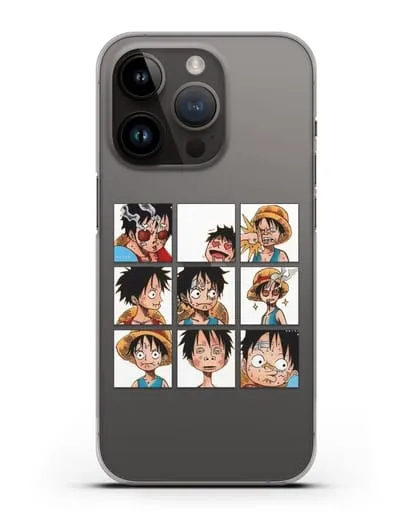 Чехол аниме Ванпис (One Piece) Луффи силиконовый для iPhone 14 Pro