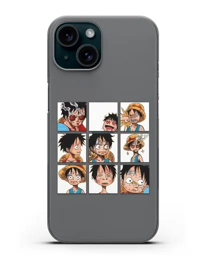 Чехол аниме Ванпис (One Piece) Луффи силиконовый для iPhone 15
