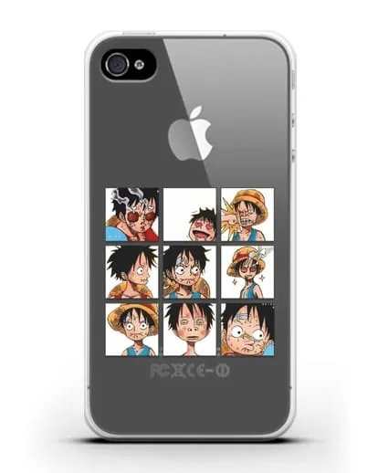 Чехол аниме Ванпис (One Piece) Луффи силиконовый для iPhone 4/4s