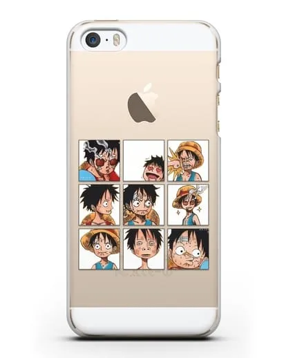 Чехол аниме Ванпис (One Piece) Луффи силиконовый для iPhone 5/5s/SE