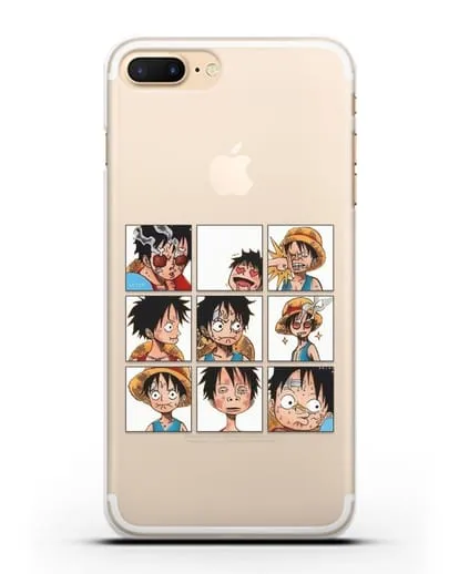 Чехол аниме Ванпис (One Piece) Луффи силиконовый для iPhone 8 Plus