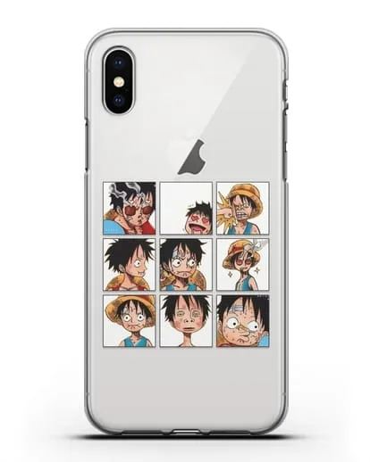 Чехол аниме Ванпис (One Piece) Луффи силиконовый для iPhone X