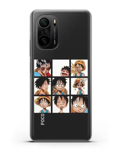 Чехол аниме Ванпис (One Piece) Луффи силиконовый для Xiaomi Poco F3 Pro