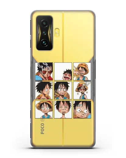 Чехол аниме Ванпис (One Piece) Луффи силиконовый для Xiaomi Poco F4 GT