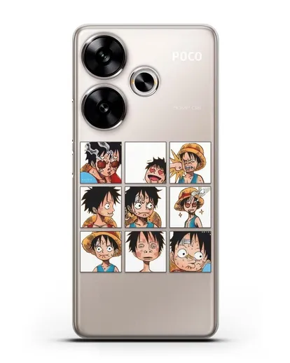 Чехол аниме Ванпис (One Piece) Луффи силиконовый для Xiaomi Poco F6