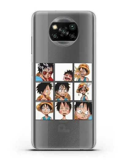 Чехол аниме Ванпис (One Piece) Луффи силиконовый для Xiaomi Poco X3