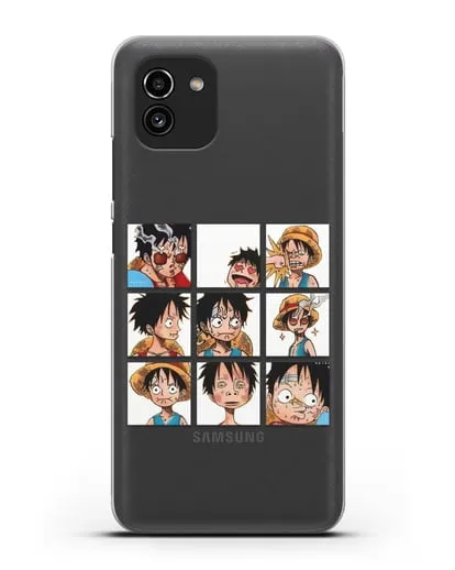 Чехол аниме Ванпис (One Piece) Луффи силиконовый для Samsung Galaxy A03 [SM-A035]