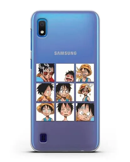 Чехол аниме Ванпис (One Piece) Луффи силиконовый для Samsung Galaxy A10 [SM-A105F]