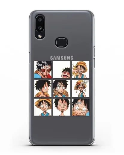 Чехол аниме Ванпис (One Piece) Луффи силиконовый для Samsung Galaxy A10s [SM-F107F]