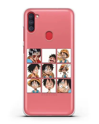 Чехол аниме Ванпис (One Piece) Луффи силиконовый для Samsung Galaxy A11 [SM-A115F]