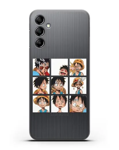 Чехол аниме Ванпис (One Piece) Луффи силиконовый для Samsung Galaxy A14 [SM-A145]