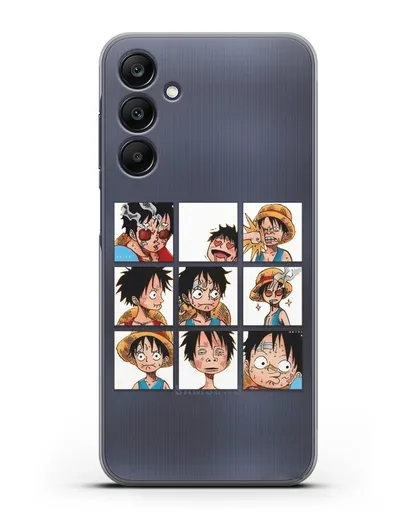 Чехол аниме Ванпис (One Piece) Луффи силиконовый для Samsung Galaxy A15 [SM-A155]