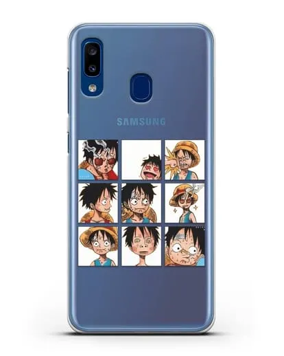 Чехол аниме Ванпис (One Piece) Луффи силиконовый для Samsung Galaxy A20 [SM-A205FN]