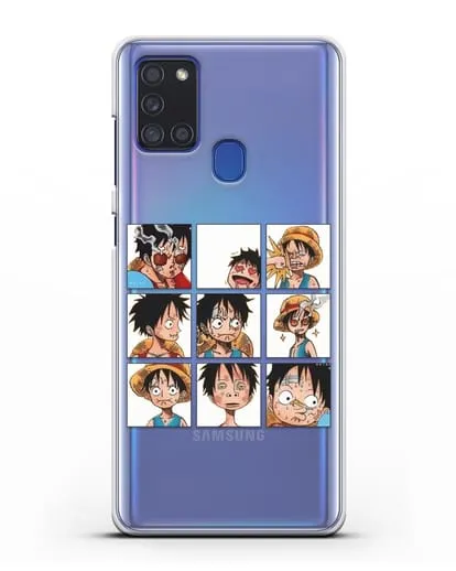 Чехол аниме Ванпис (One Piece) Луффи силиконовый для Samsung Galaxy A21s [SM-A217F]