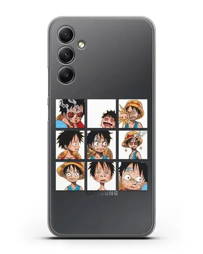 Чехол аниме Ванпис (One Piece) Луффи силиконовый для Samsung Galaxy A34 [SM-A346]
