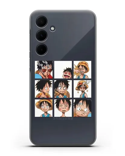 Чехол аниме Ванпис (One Piece) Луффи силиконовый для Samsung Galaxy A35 [SM-A356]