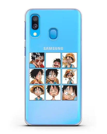 Чехол аниме Ванпис (One Piece) Луффи силиконовый для Samsung Galaxy A40 [SM-A405F]