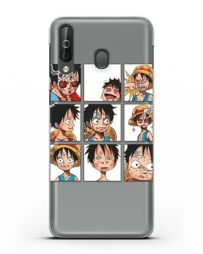 Чехол аниме Ванпис (One Piece) Луффи силиконовый для Samsung Galaxy A40s [SM-A507FN]