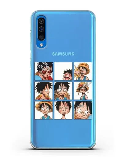 Чехол аниме Ванпис (One Piece) Луффи силиконовый для Samsung Galaxy A50