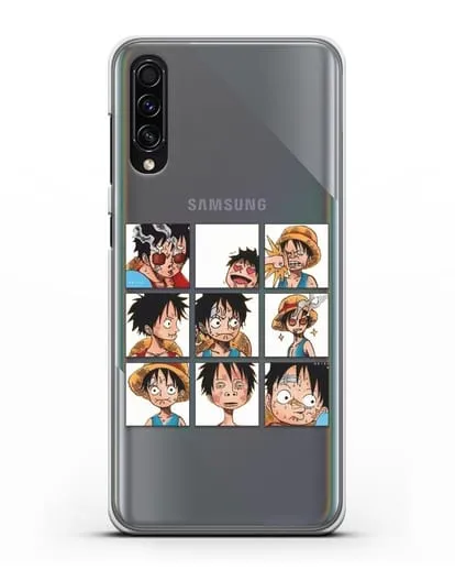 Чехол аниме Ванпис (One Piece) Луффи силиконовый для Samsung Galaxy A50s [SM-F507FN]
