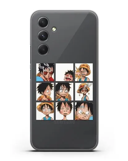 Чехол аниме Ванпис (One Piece) Луффи силиконовый для Samsung Galaxy A54 [SM-A536]