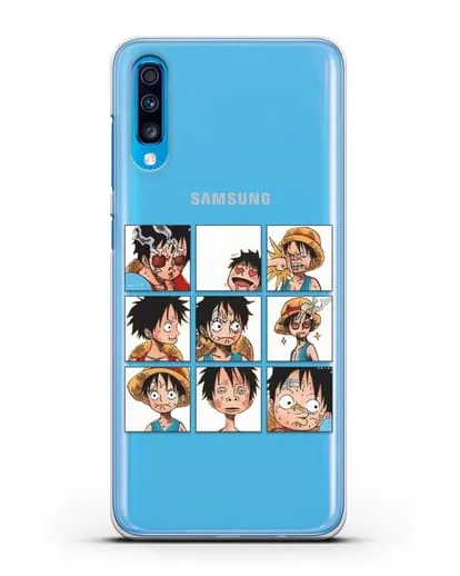 Чехол аниме Ванпис (One Piece) Луффи силиконовый для Samsung Galaxy A70 [SM-A705F]
