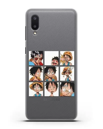 Чехол аниме Ванпис (One Piece) Луффи силиконовый для Samsung Galaxy A02 [SM-A022G]